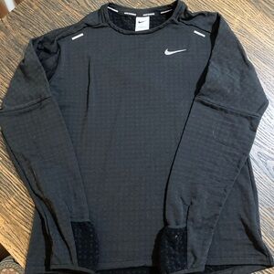 Nike Black Therma-FIT Running Long Sleeve Top - Men Medium
